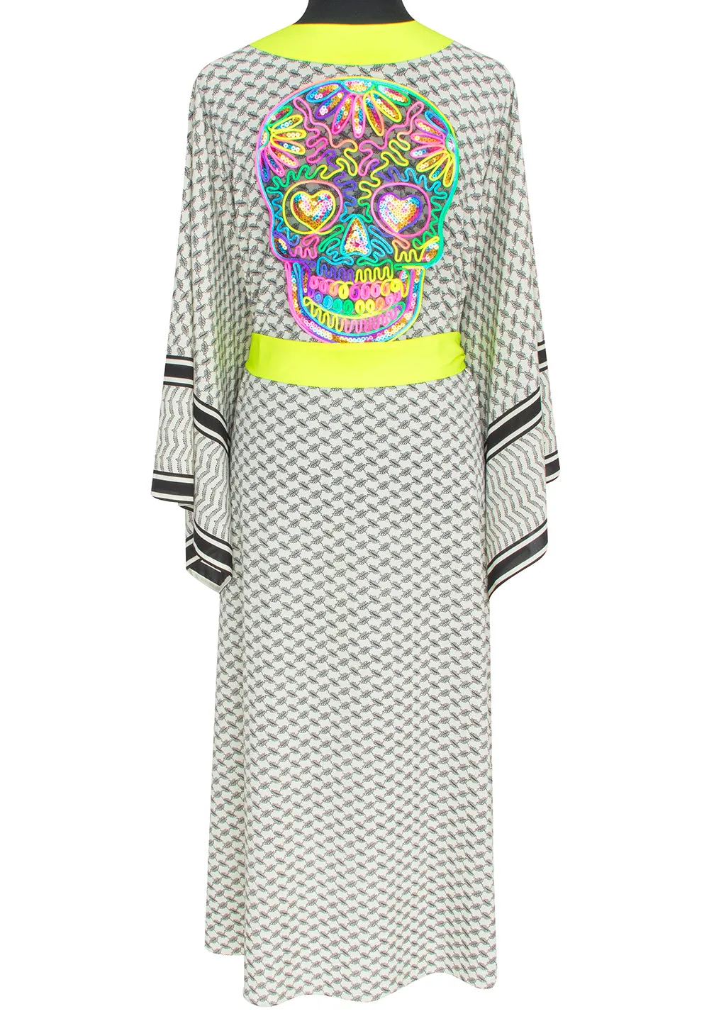 Desert - Tribe Kimono Skull (Neon Yellow)