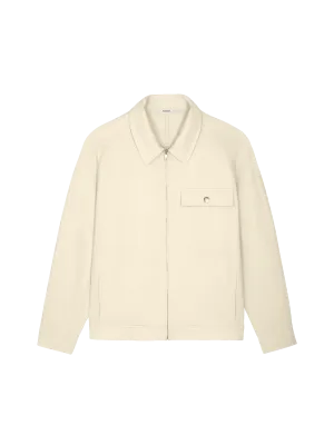 DNA Cotton Linen Harrington Jacket—travertine beige