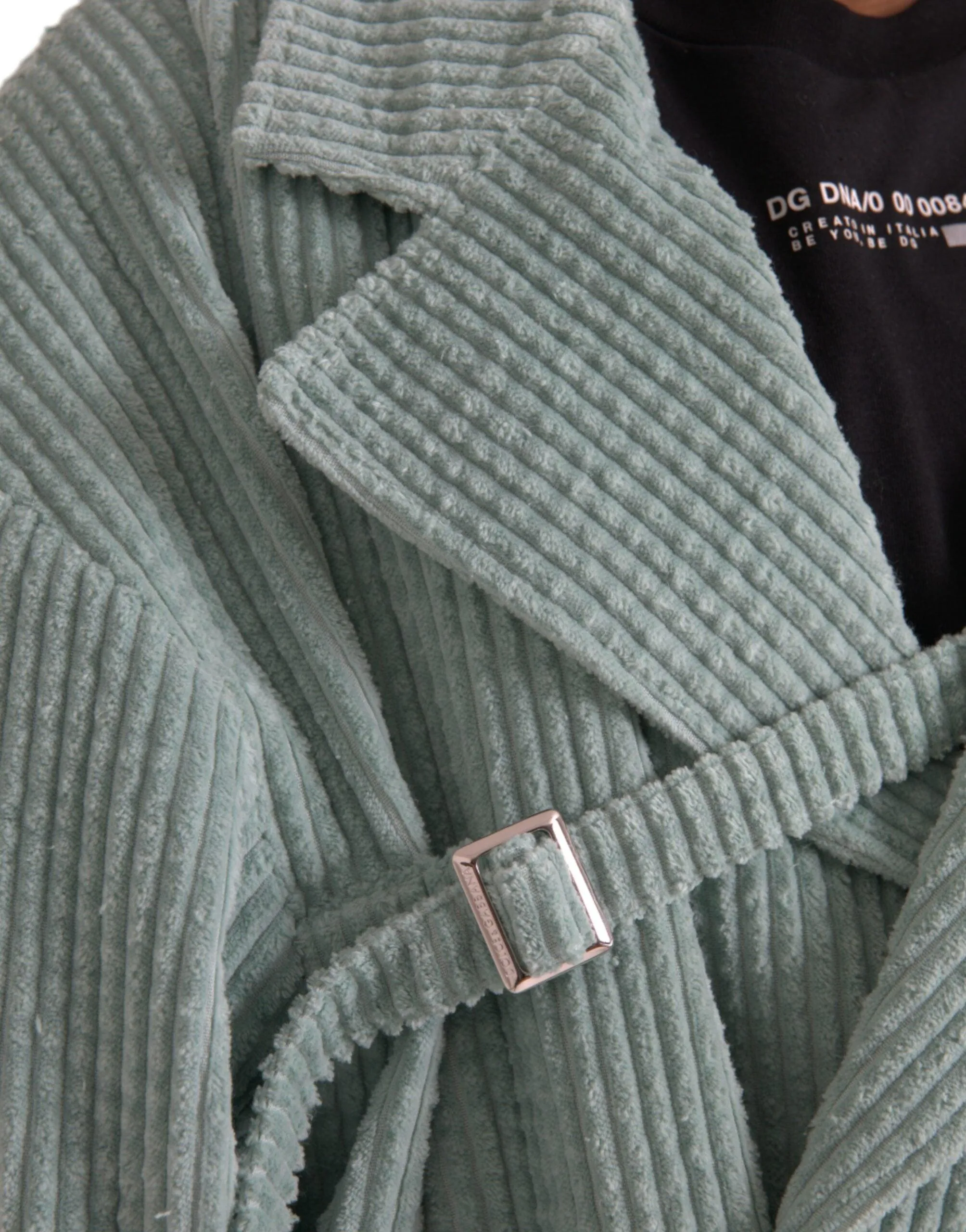 Dolce & Gabbana Blue Double Breasted Corduroy Jacket