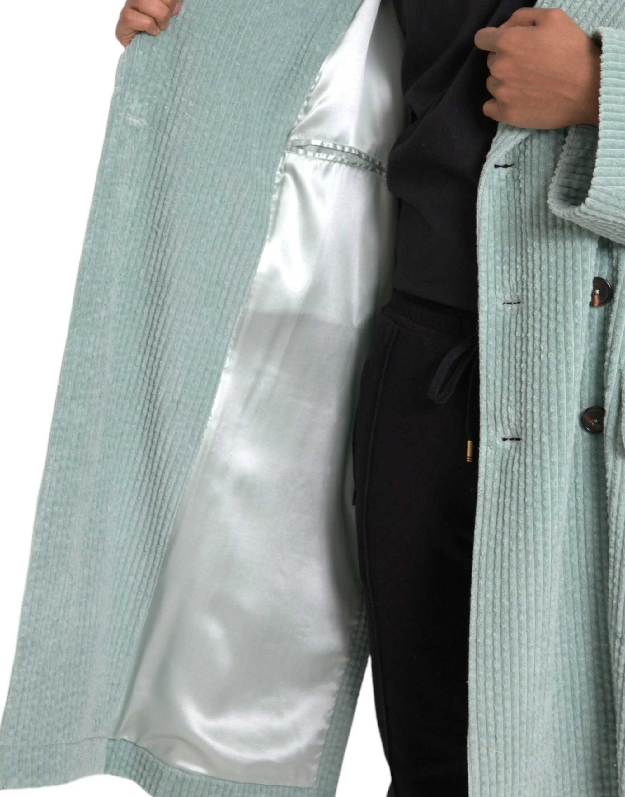 Dolce & Gabbana Blue Double Breasted Corduroy Jacket