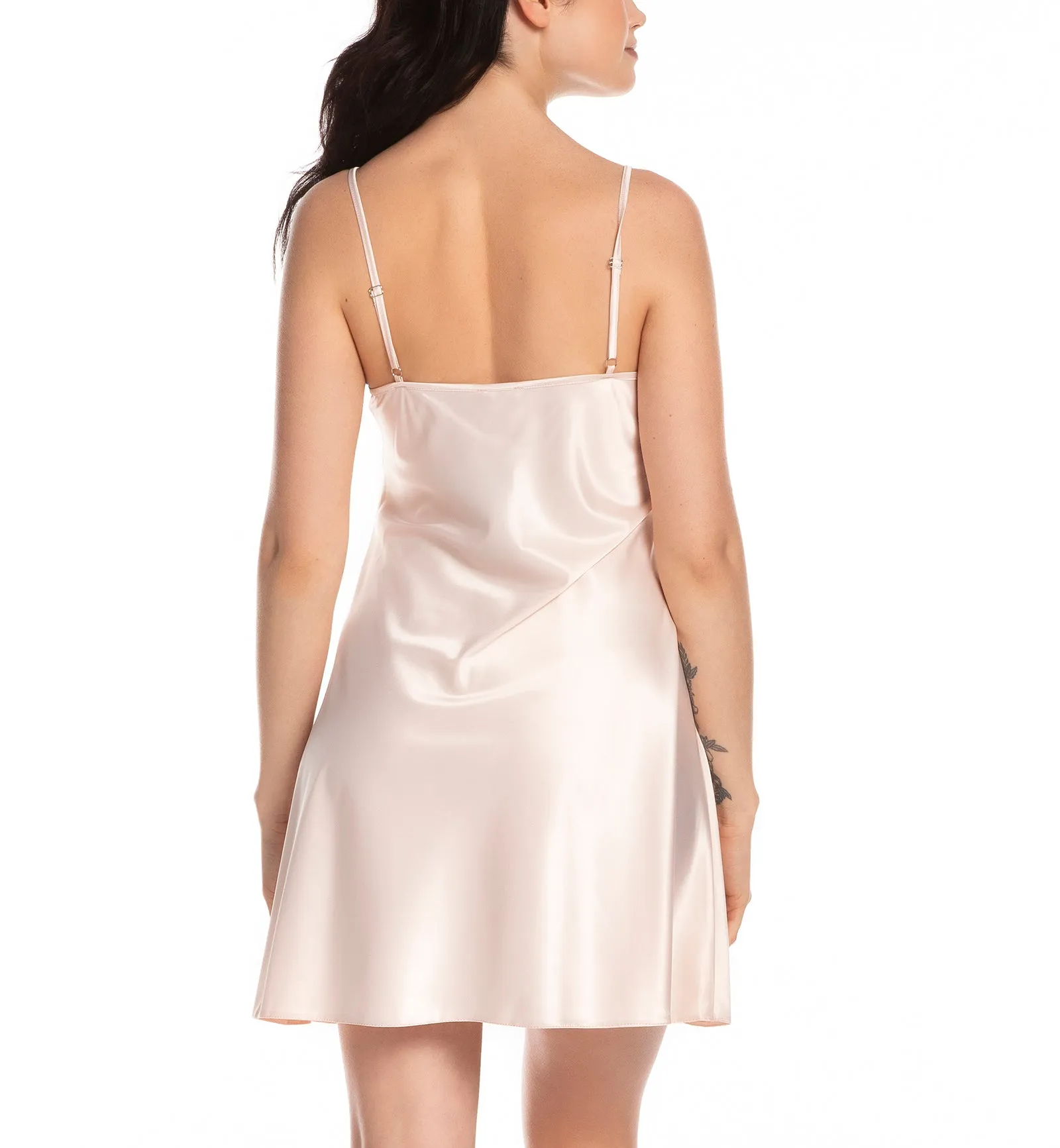 effetto Satin Basics Spaghetti Strap Chemise (S03198) - Pink