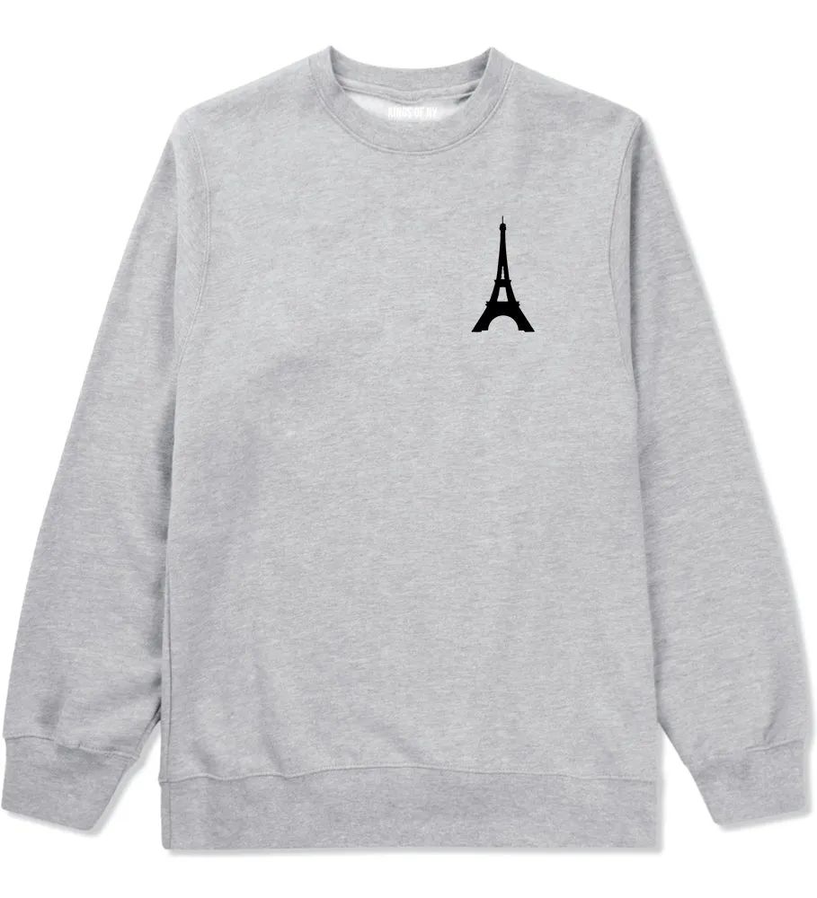Eiffel Tower Paris Chest Mens Crewneck Sweatshirt