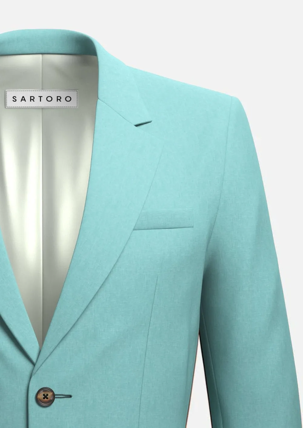 Ellis Light Teal Linen Blend Jacket
