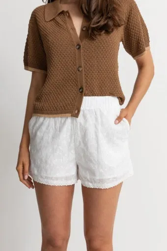 Fae Broderie Short-WHT