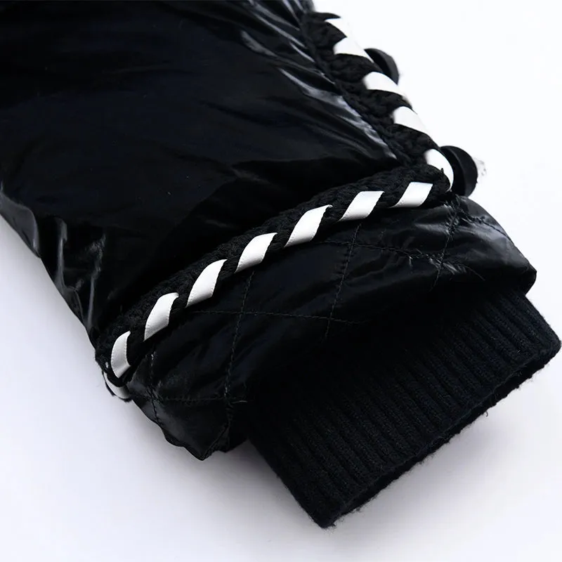FAME Winter Contrast Long Fur Neck Down fluffy Jacket - Kirran