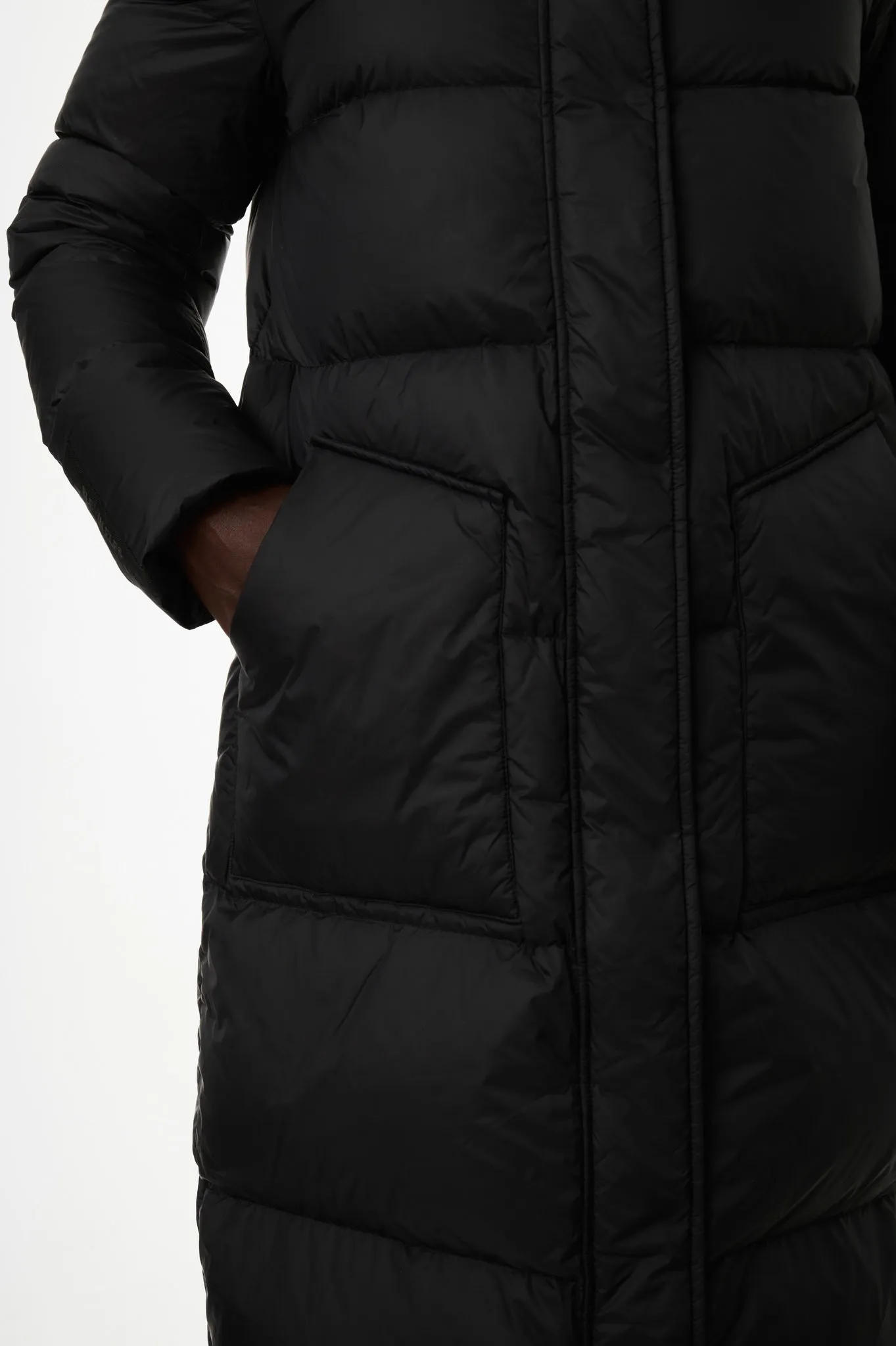 Fria Long Down Coat | Black