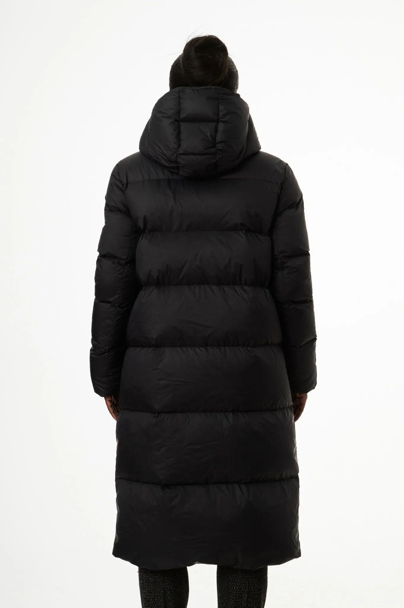 Fria Long Down Coat | Black