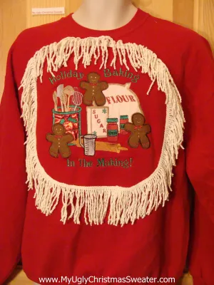 Funny Christmas Sweatshirt HOLIDAY BAKING