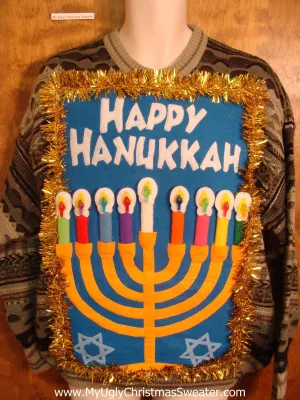 Great HAPPY HANUKKAH Mens Sweater