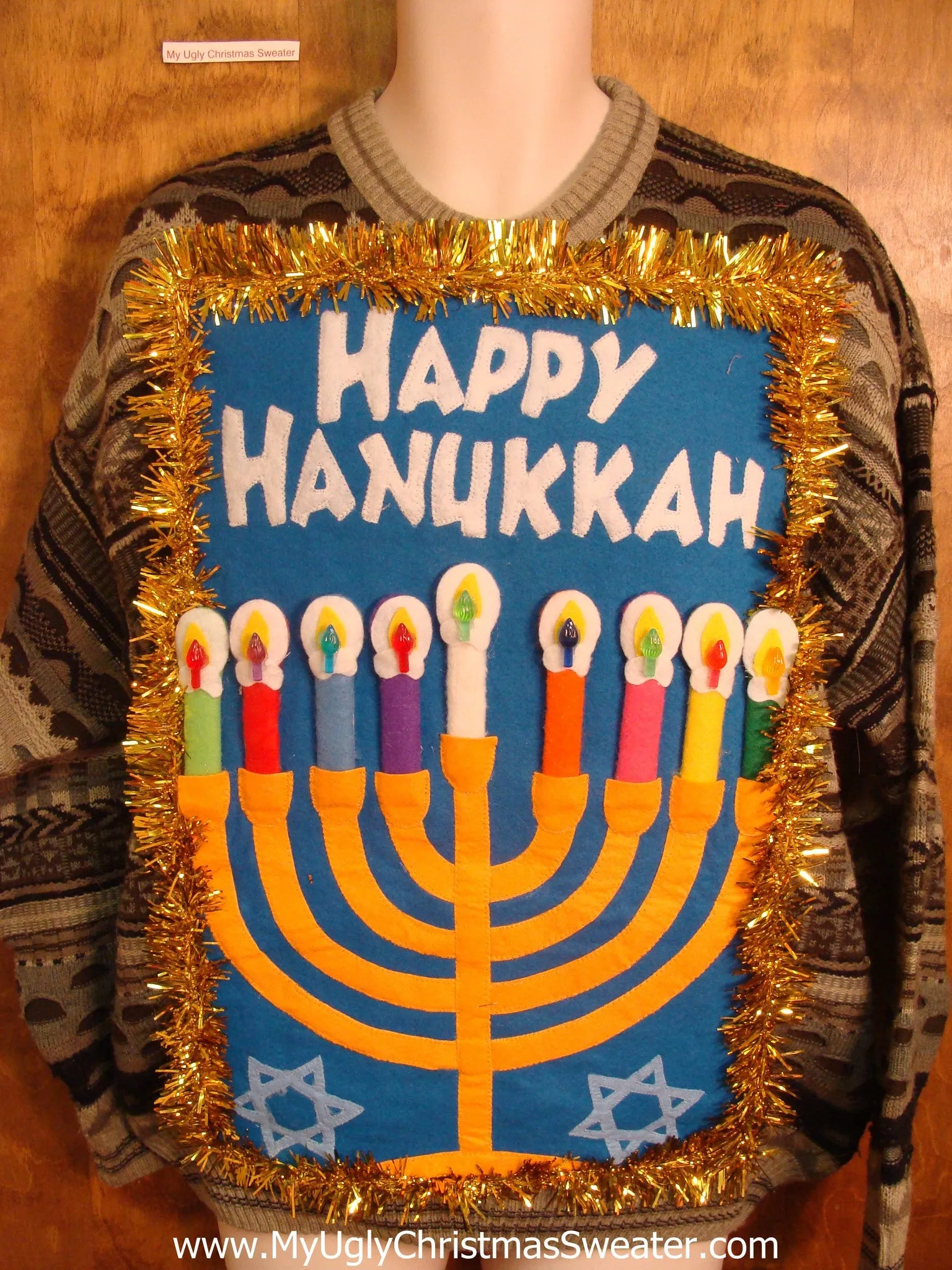 Great HAPPY HANUKKAH Mens Sweater