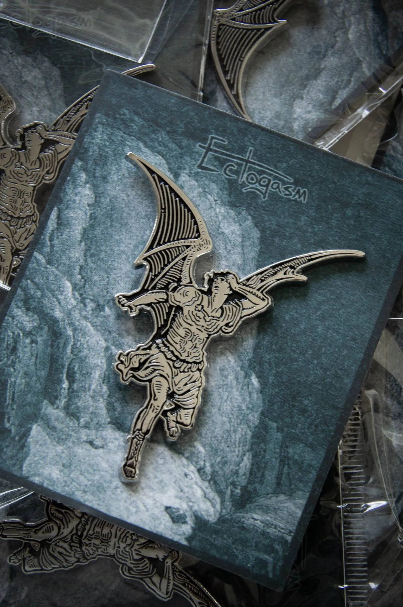 Gustave Dore Lucifer Halloween Enamel Pin