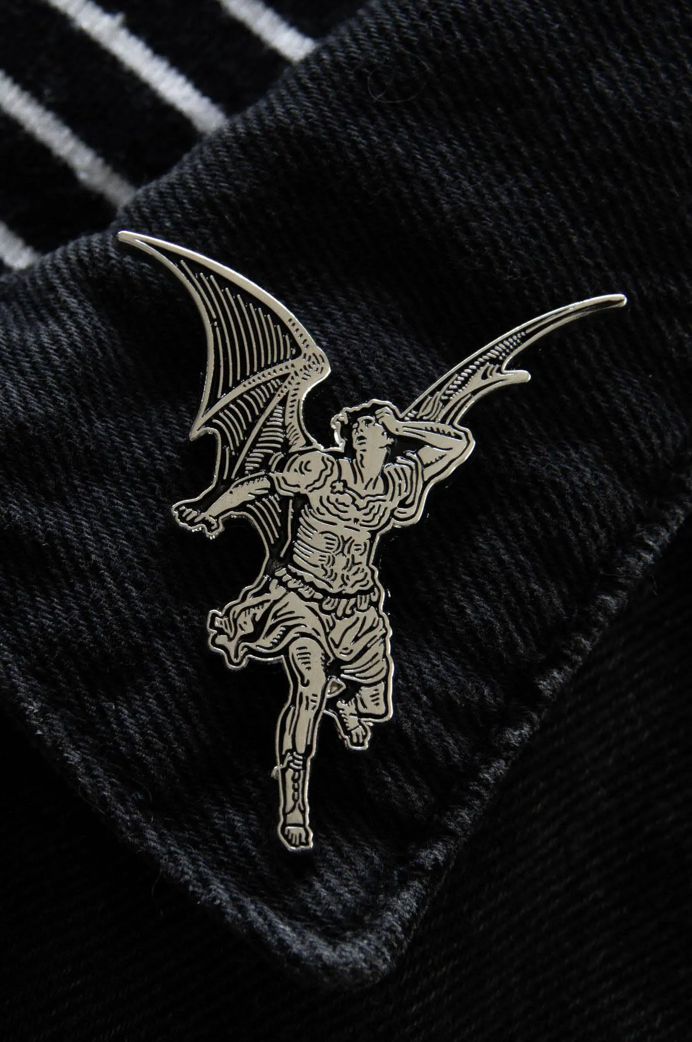 Gustave Dore Lucifer Halloween Enamel Pin