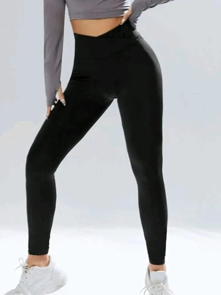 High Waist Hip Lift Workout Black Yoga Pants Women Leggings Gym Clothes Push Up Fitness Sports Tights