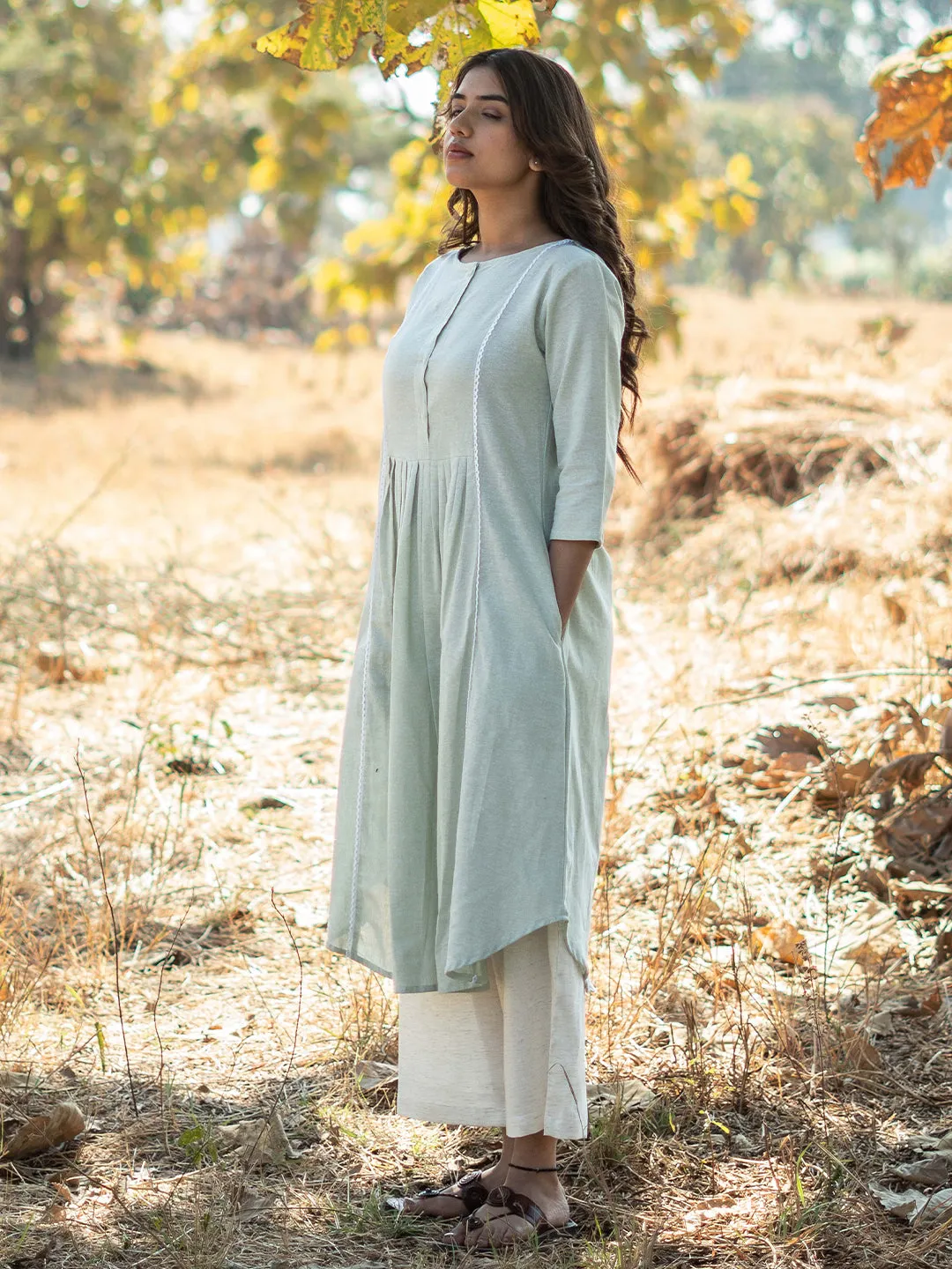 Hint Of Mint Kurta (Only Kurta)