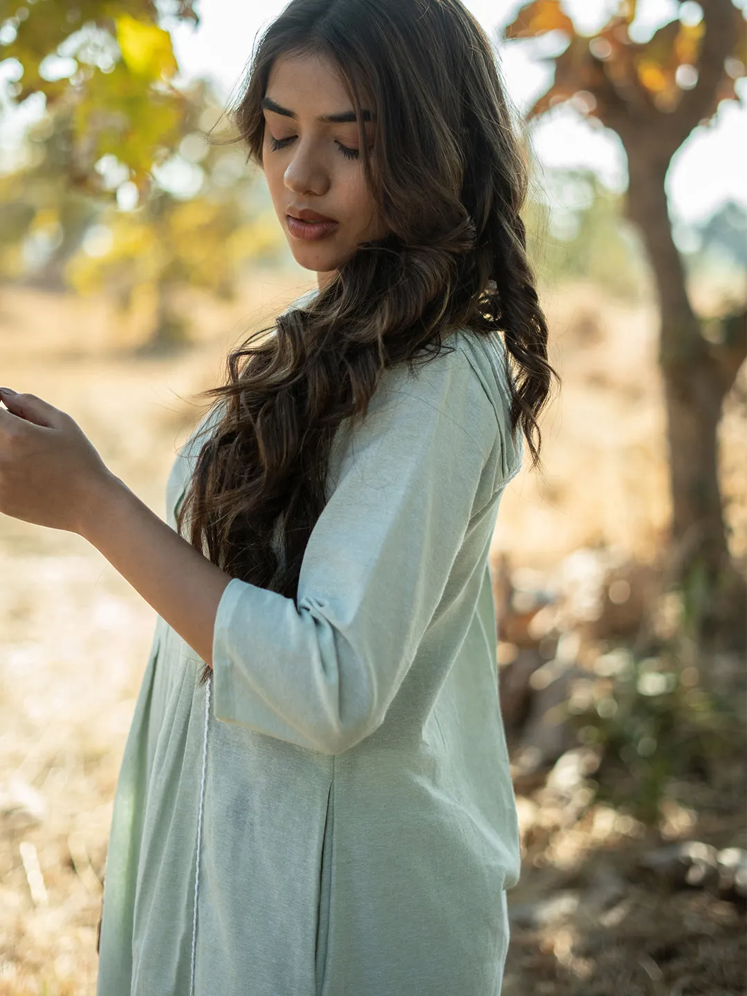Hint Of Mint Kurta (Only Kurta)