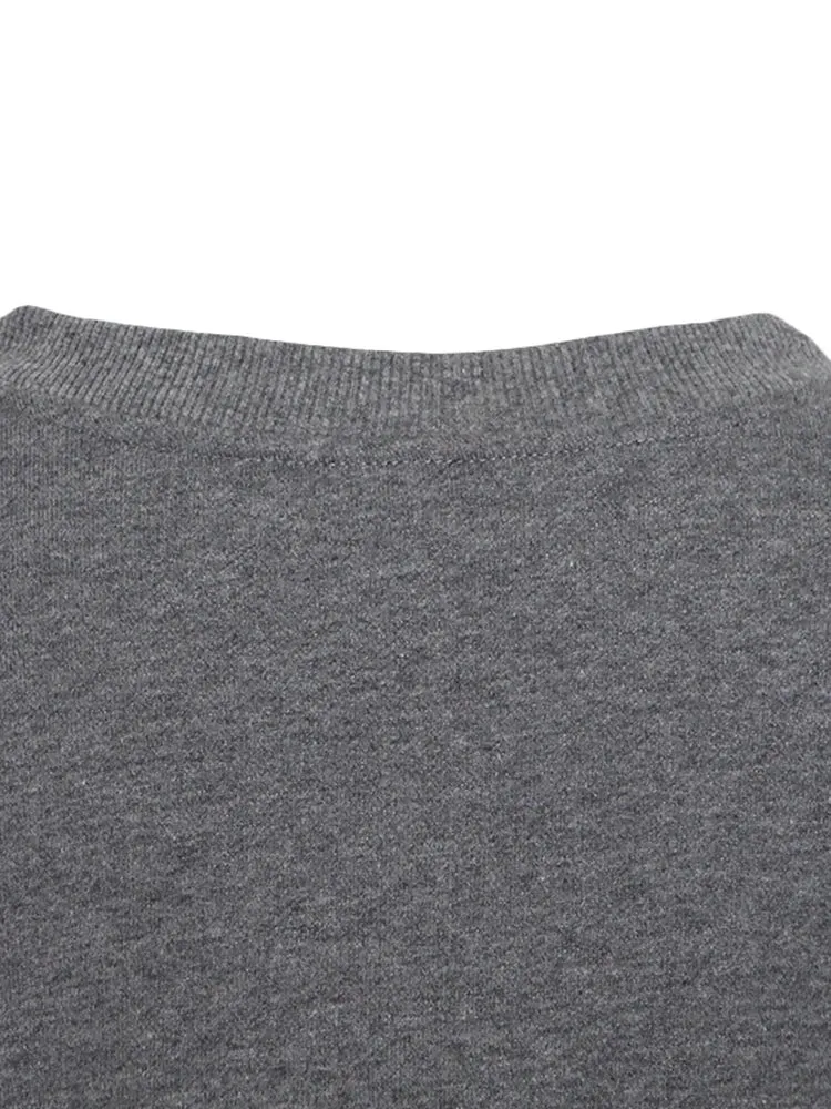 Hollow Out Loose Casual Sweatshirt For Women Round Neck Long Sleeve Minimalist Pullovers Sweatshirts Female Fashion