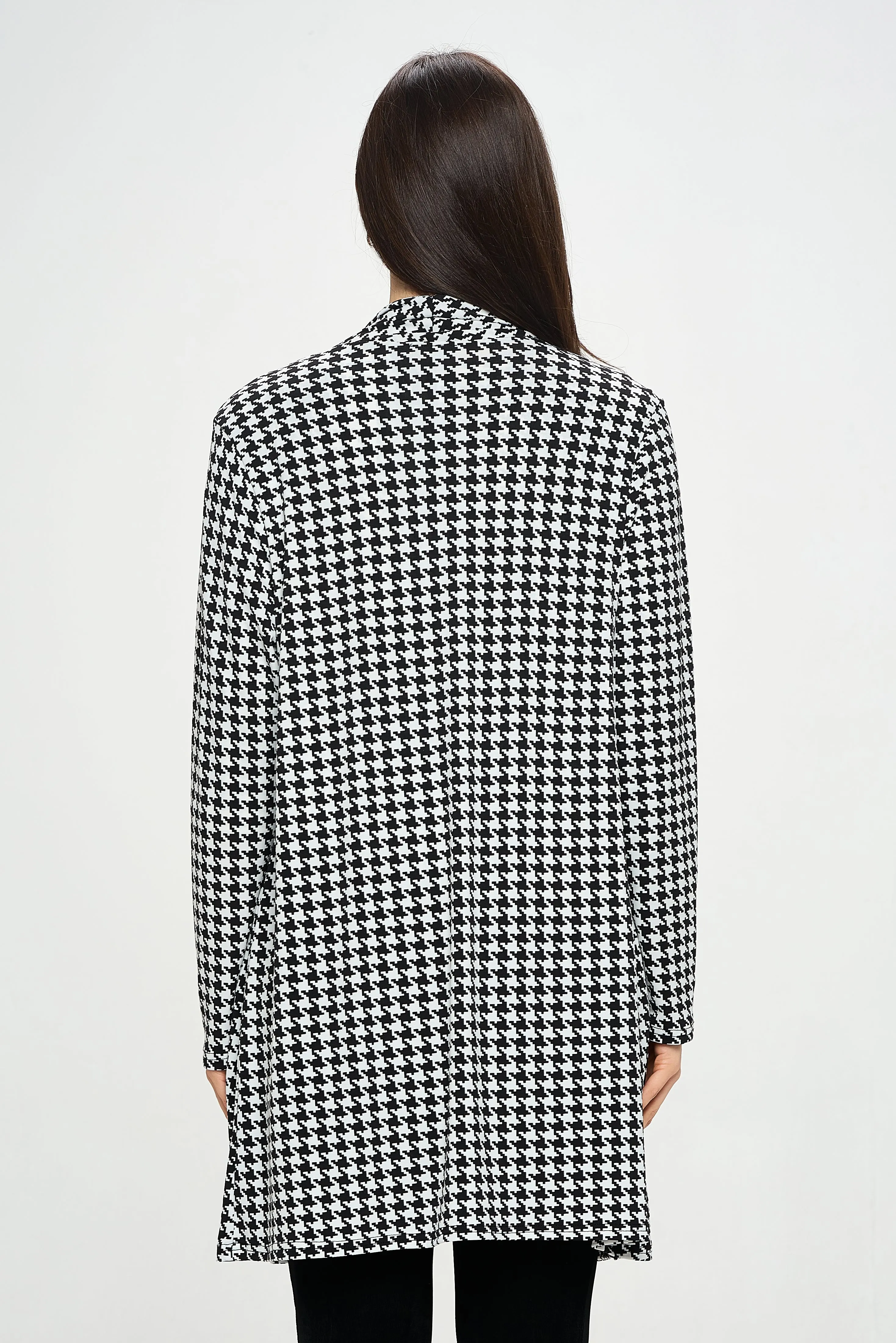 ITY Houndstooth Print Cardigan-4088HT-LRP1-W410