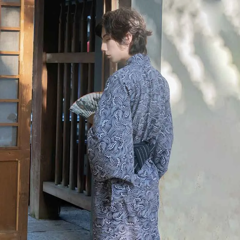 Japanese Wave Pattern Kimono