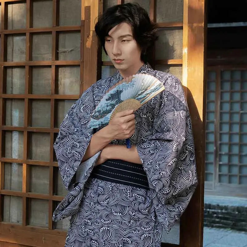 Japanese Wave Pattern Kimono