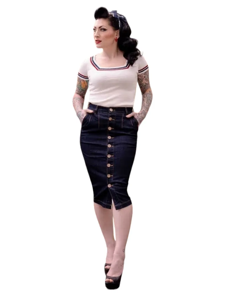 JEANS PENCIL SKIRT