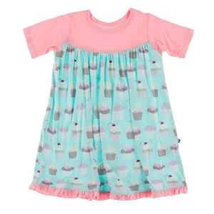 KicKee Pants Summer Sky Cupcakes Classic S/S Swing Dress