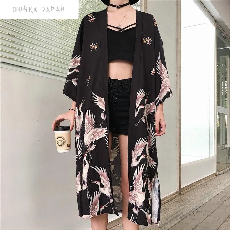 Kimono Cardigan Flying Swan