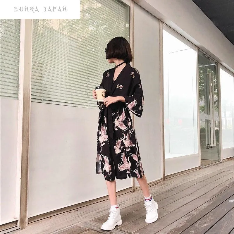 Kimono Cardigan Flying Swan
