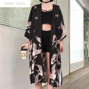 Kimono Cardigan Flying Swan