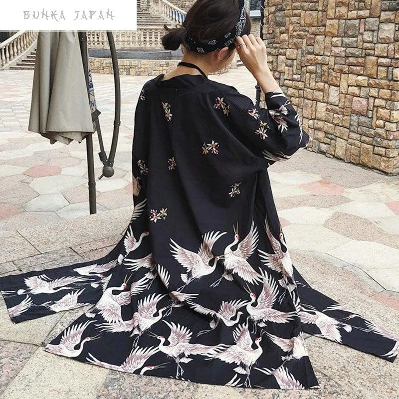 Kimono Cardigan Flying Swan