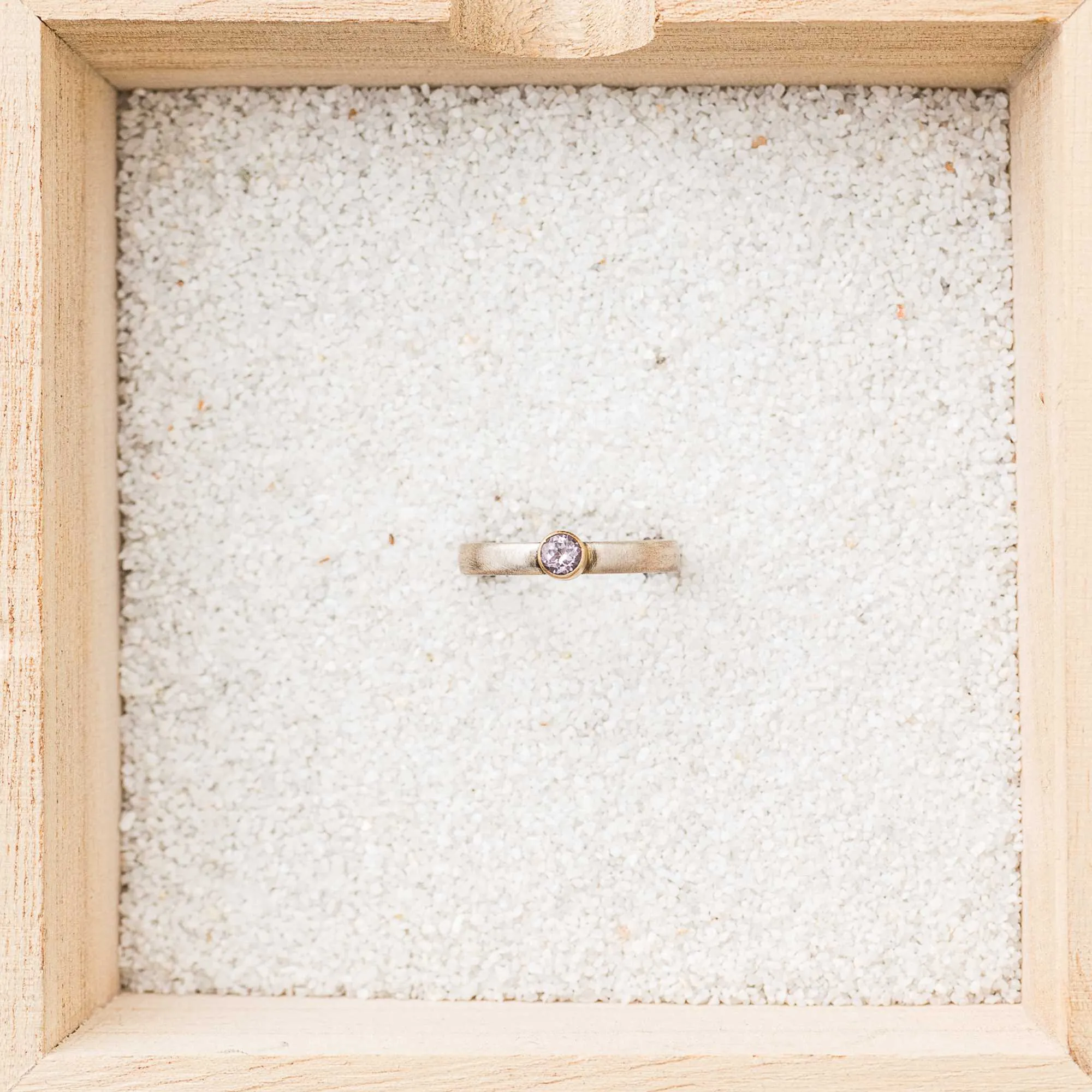 Lavender Spinel Petite Mixed Metal Ring