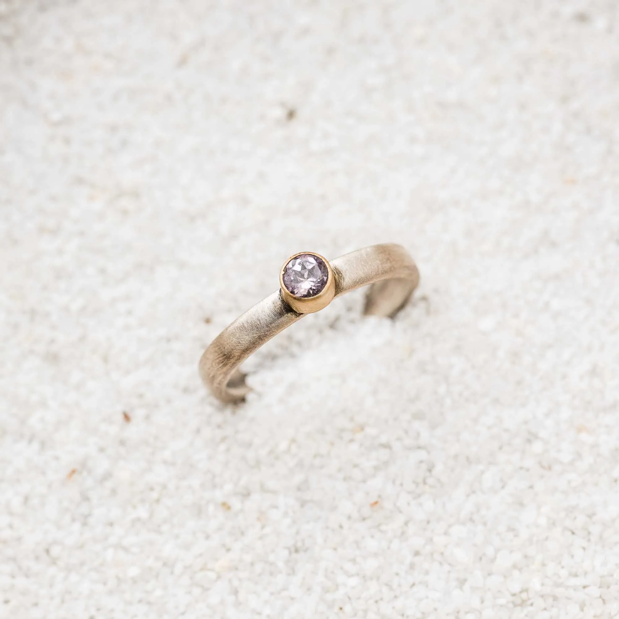 Lavender Spinel Petite Mixed Metal Ring