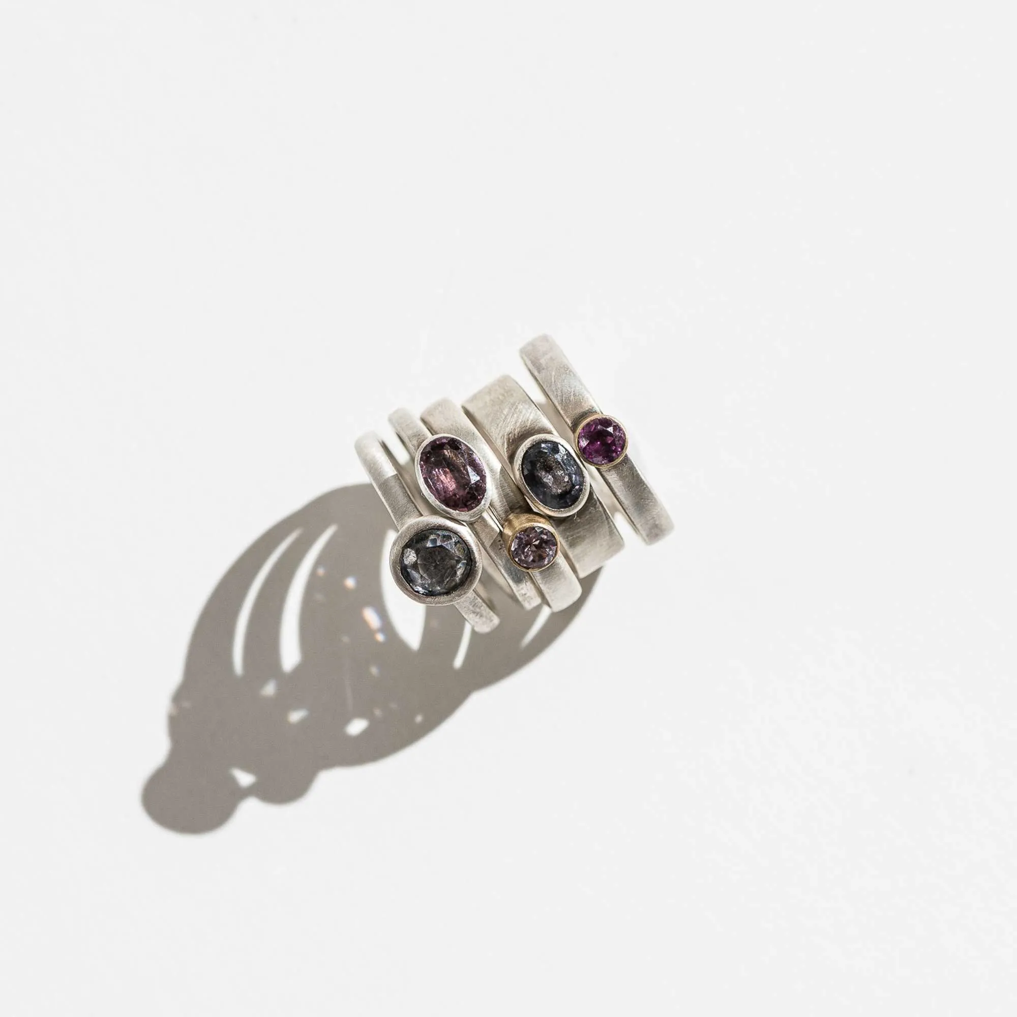 Lavender Spinel Petite Mixed Metal Ring