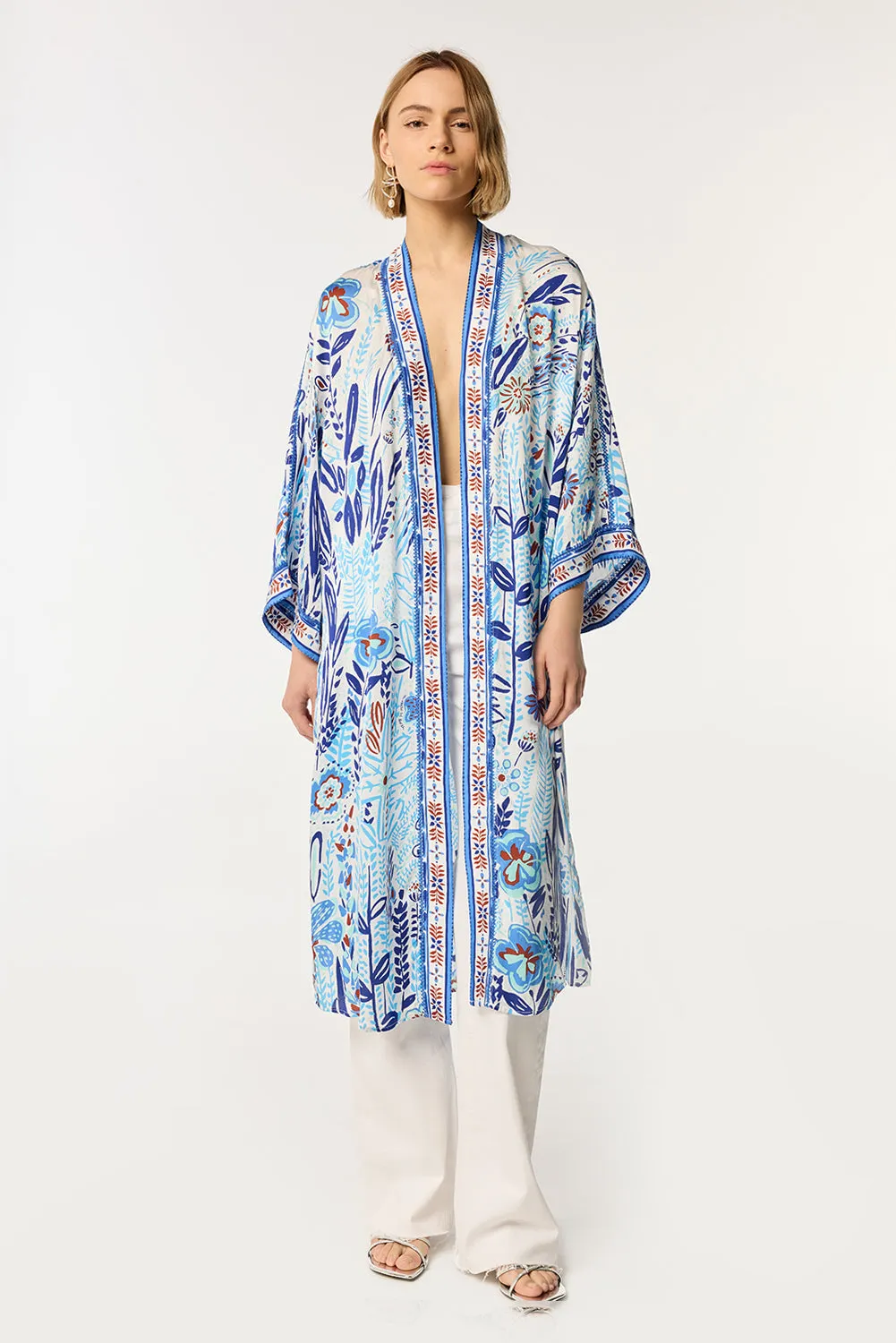 Long Kimono Erica - Blue Plum Bird Big