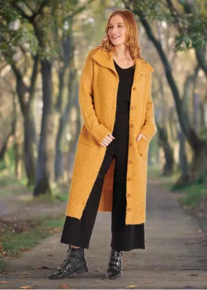 Longline Cardigan - Golden Wheat