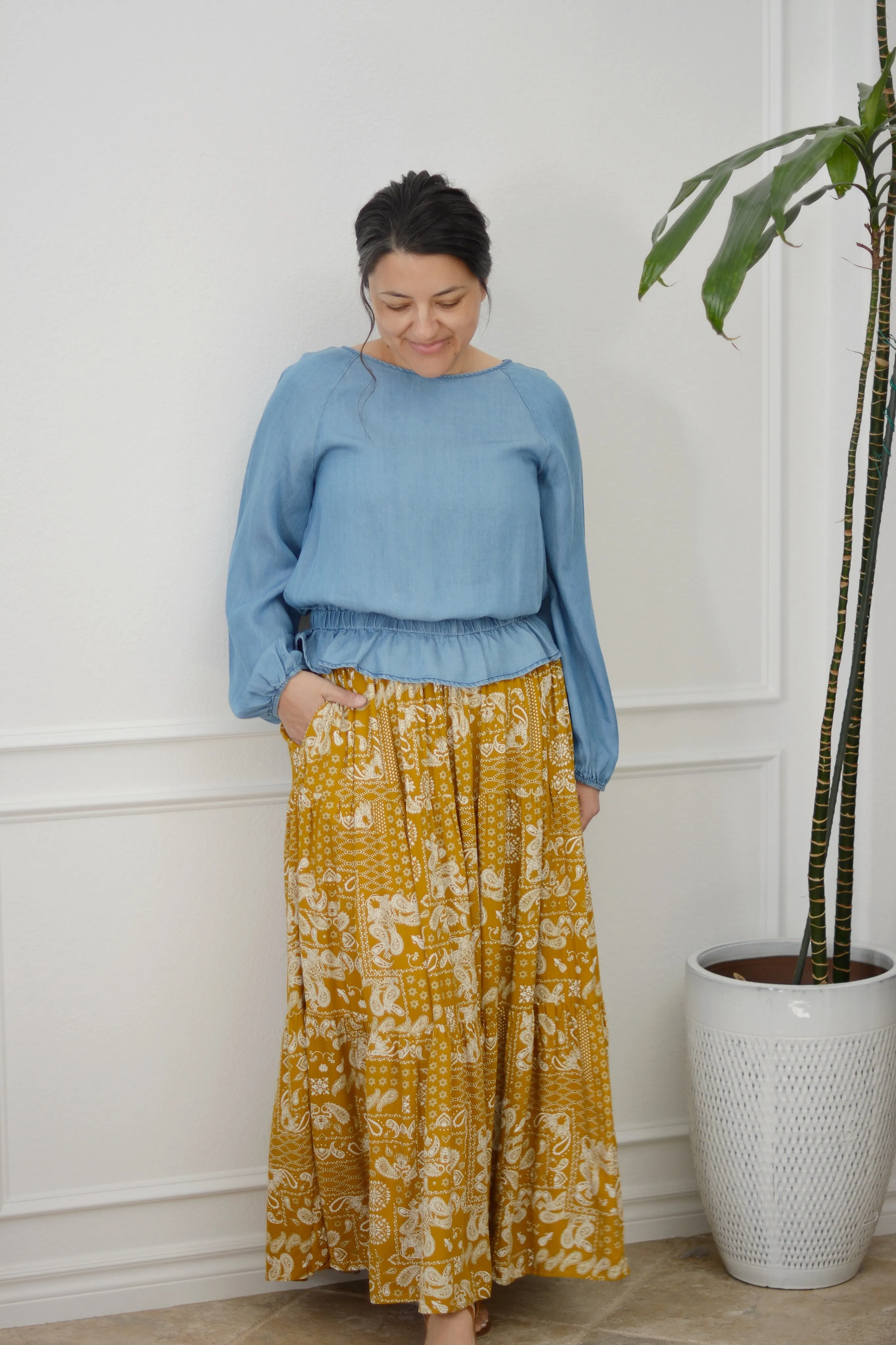 Maggie Mustard Maxi Skirt