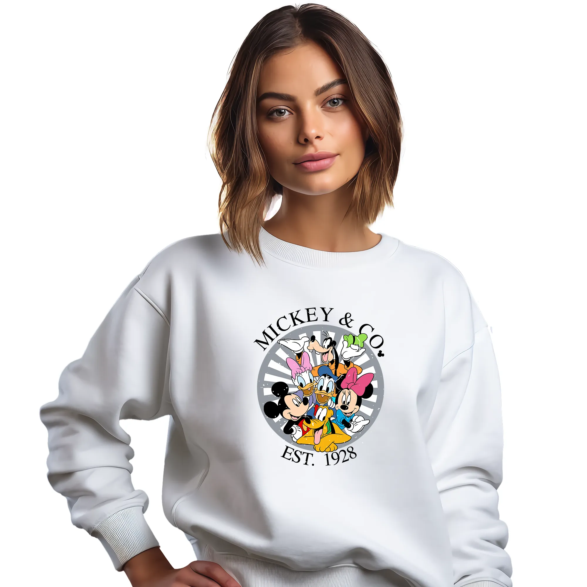 Mickey and Co 1928 Friends Classic Trip Adult Sweatshirt