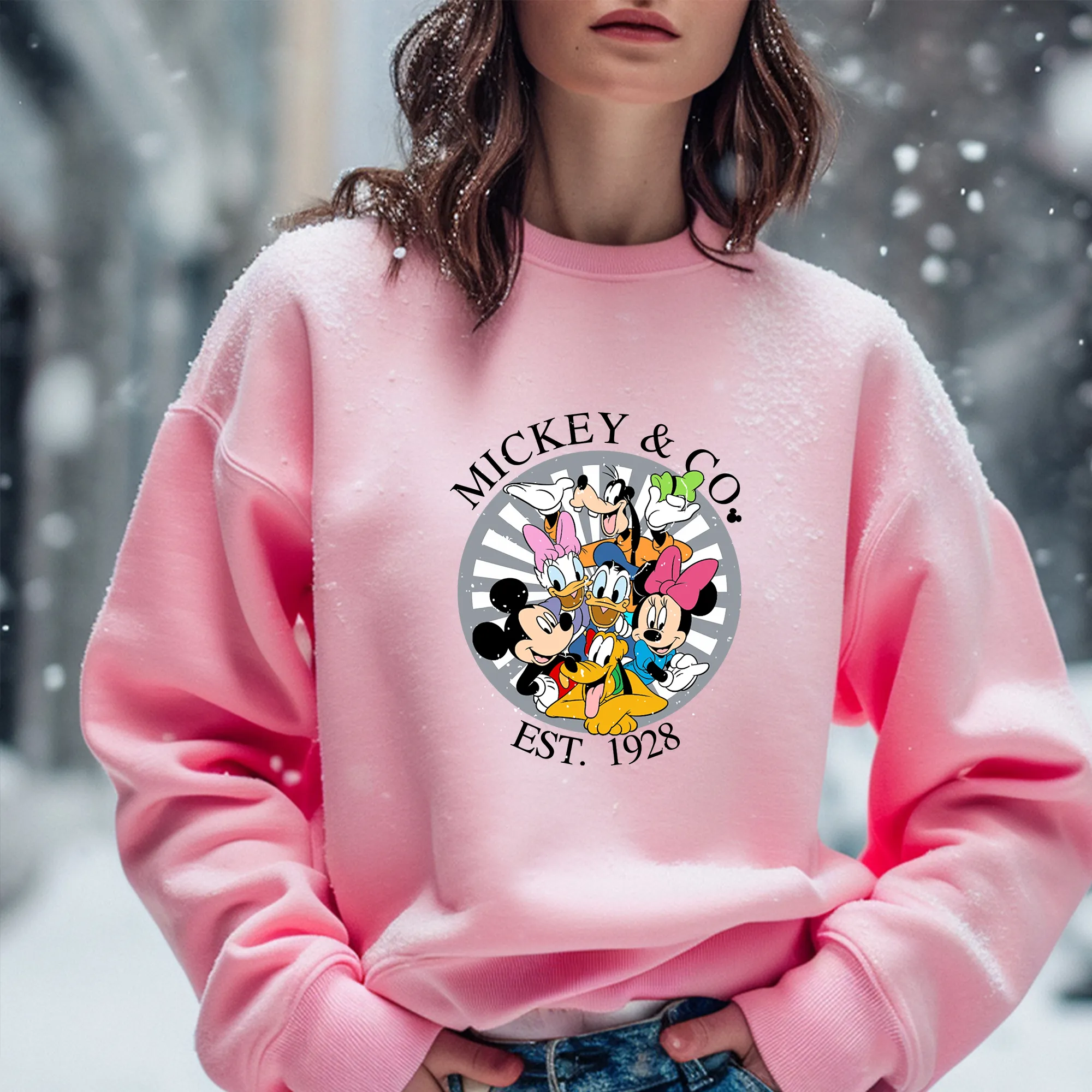 Mickey and Co 1928 Friends Classic Trip Adult Sweatshirt