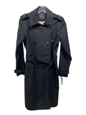MNG Size S Black Trench Double Breast Belted Collar Coat