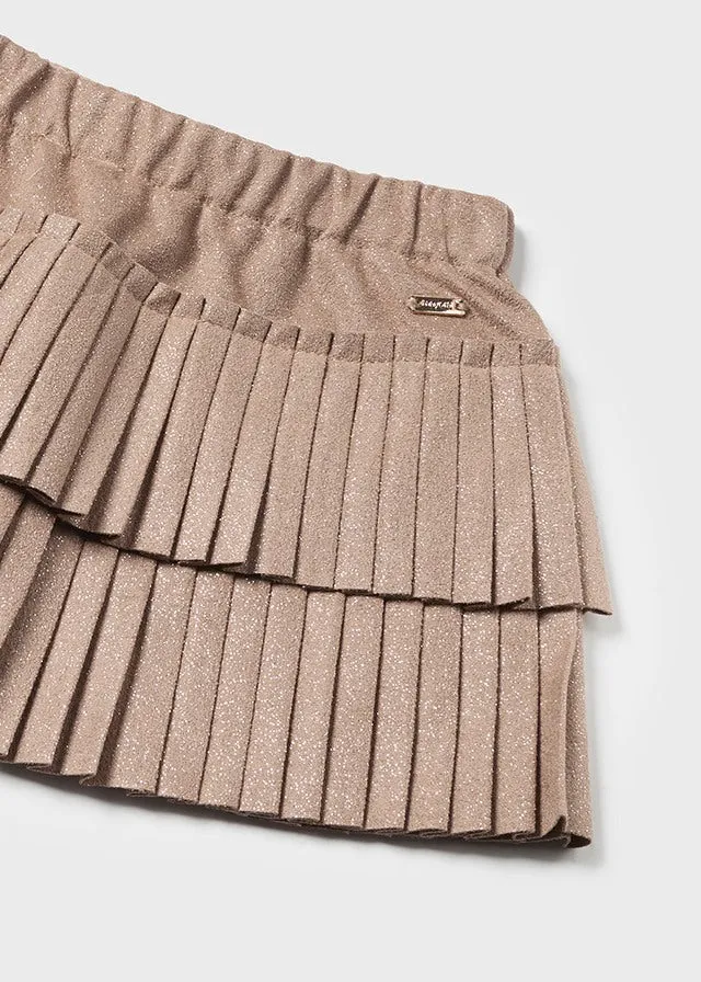 Mocha Pleaded Skirt - Select Size