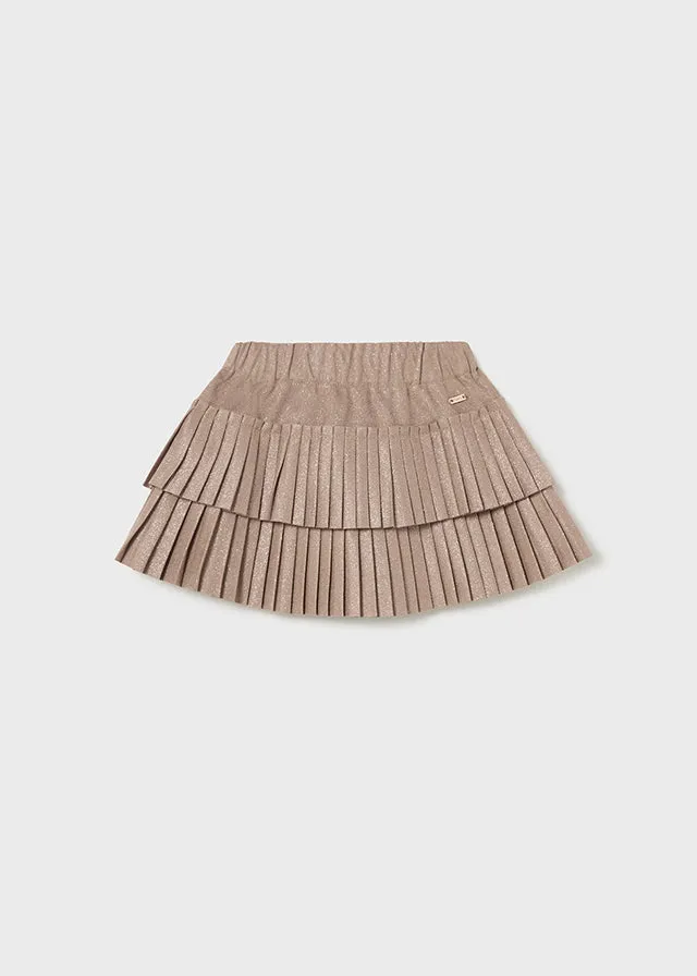 Mocha Pleaded Skirt - Select Size