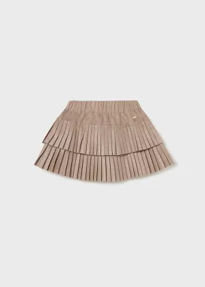 Mocha Pleaded Skirt - Select Size