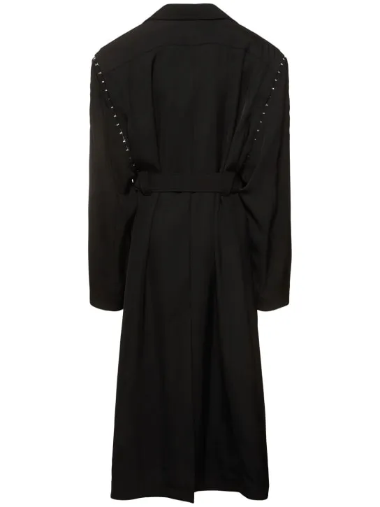 MUGLER   Oversize belted gabardine coat 