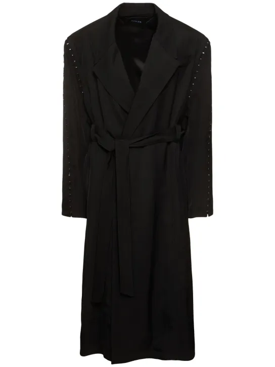 MUGLER   Oversize belted gabardine coat 