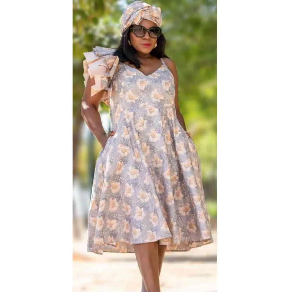One Shoulder Tube Traditional Dress.