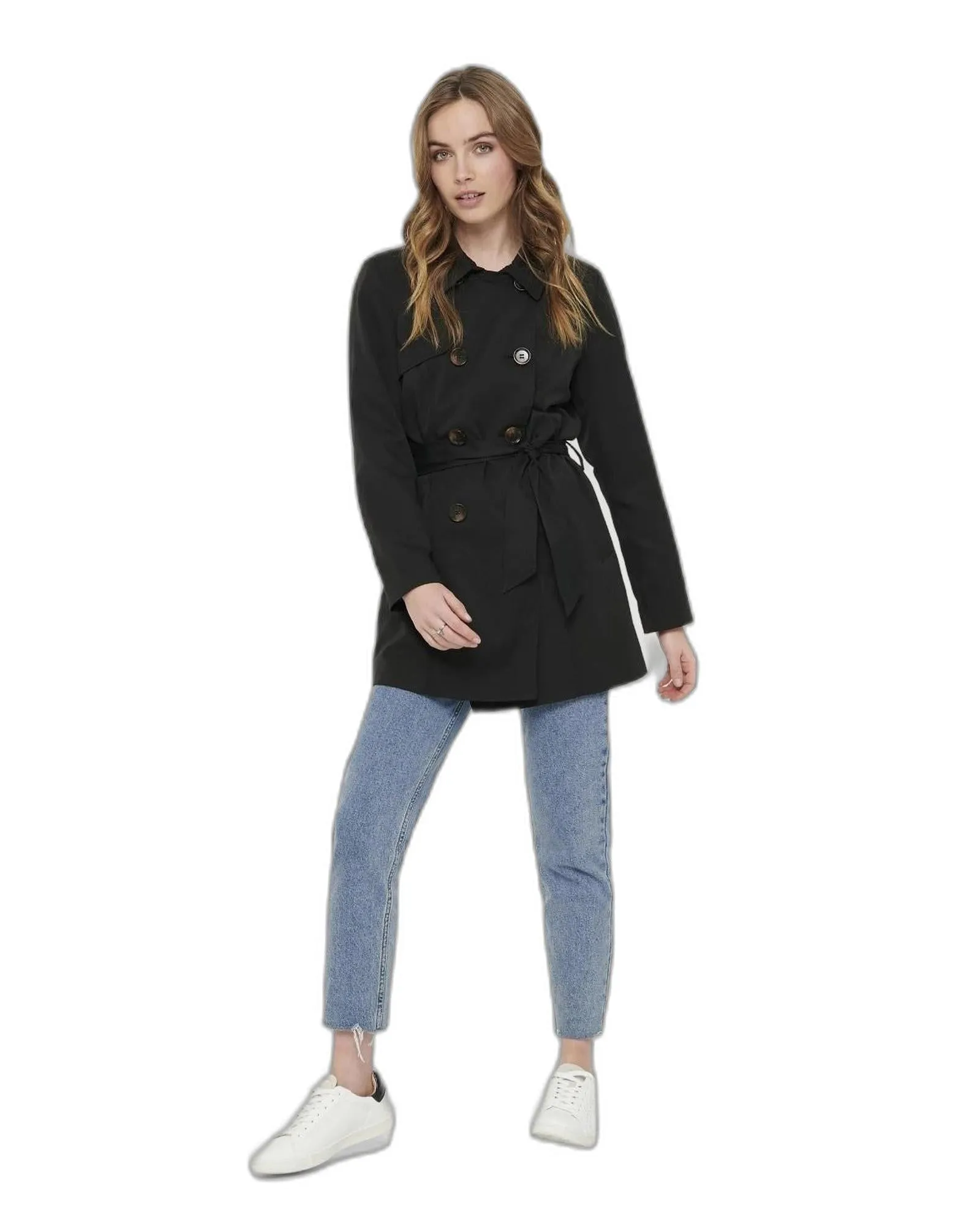 Only ONLMANILA TRENCH COAT Black Women's Coat