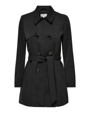 Only ONLMANILA TRENCH COAT Black Women's Coat