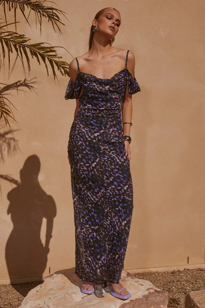 OXANA SLIP DRESS IRIS