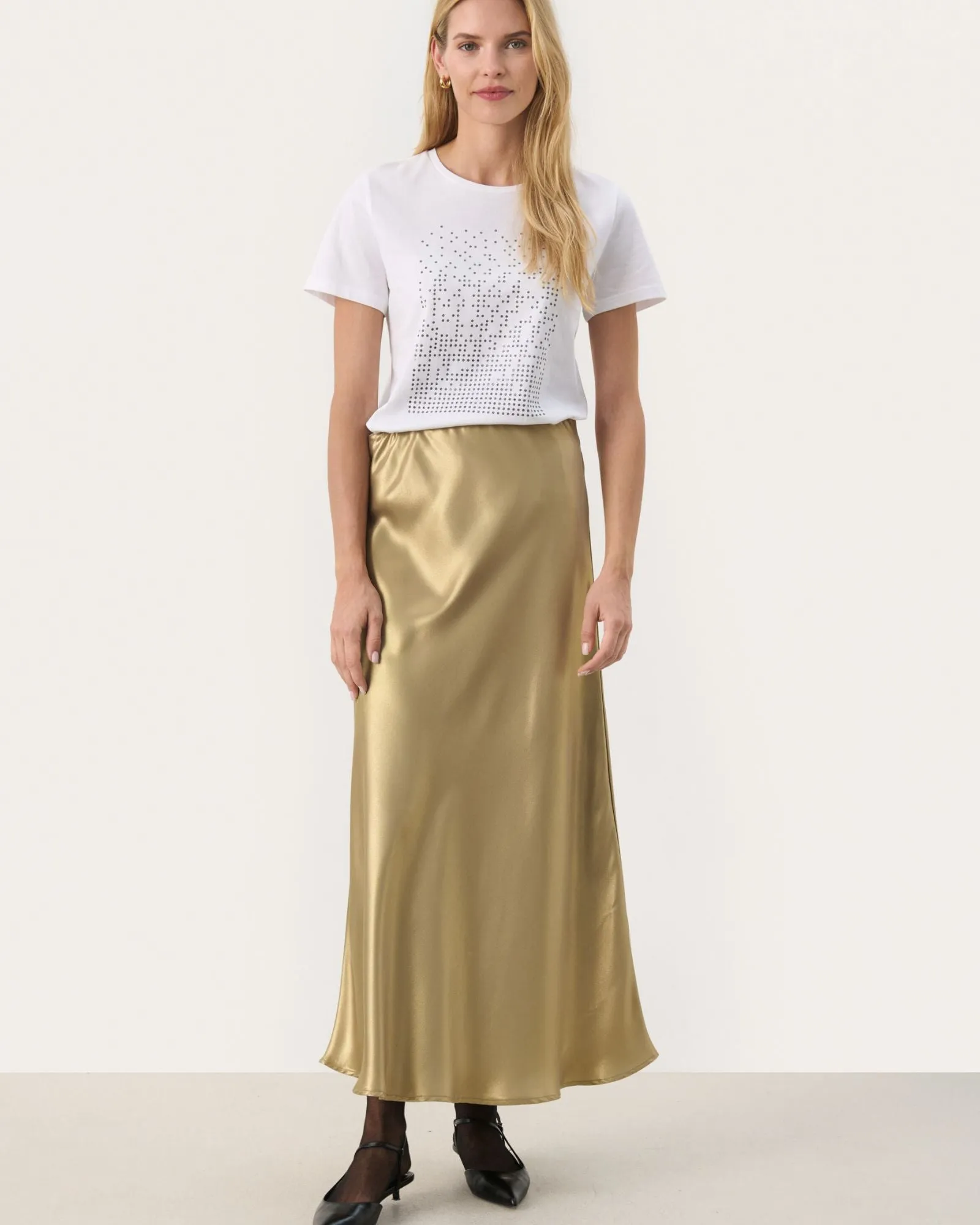 Part Two Laurinas Satin Skirt