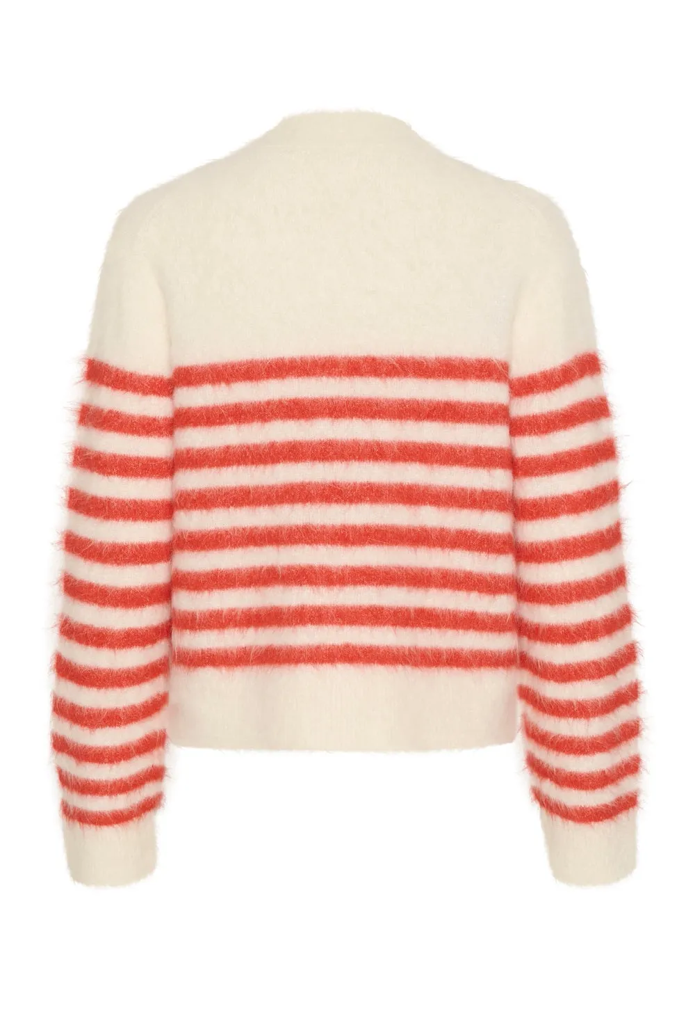 PART TWO PAKIZE ALPACA CARDIGAN MARS RED STRIPE