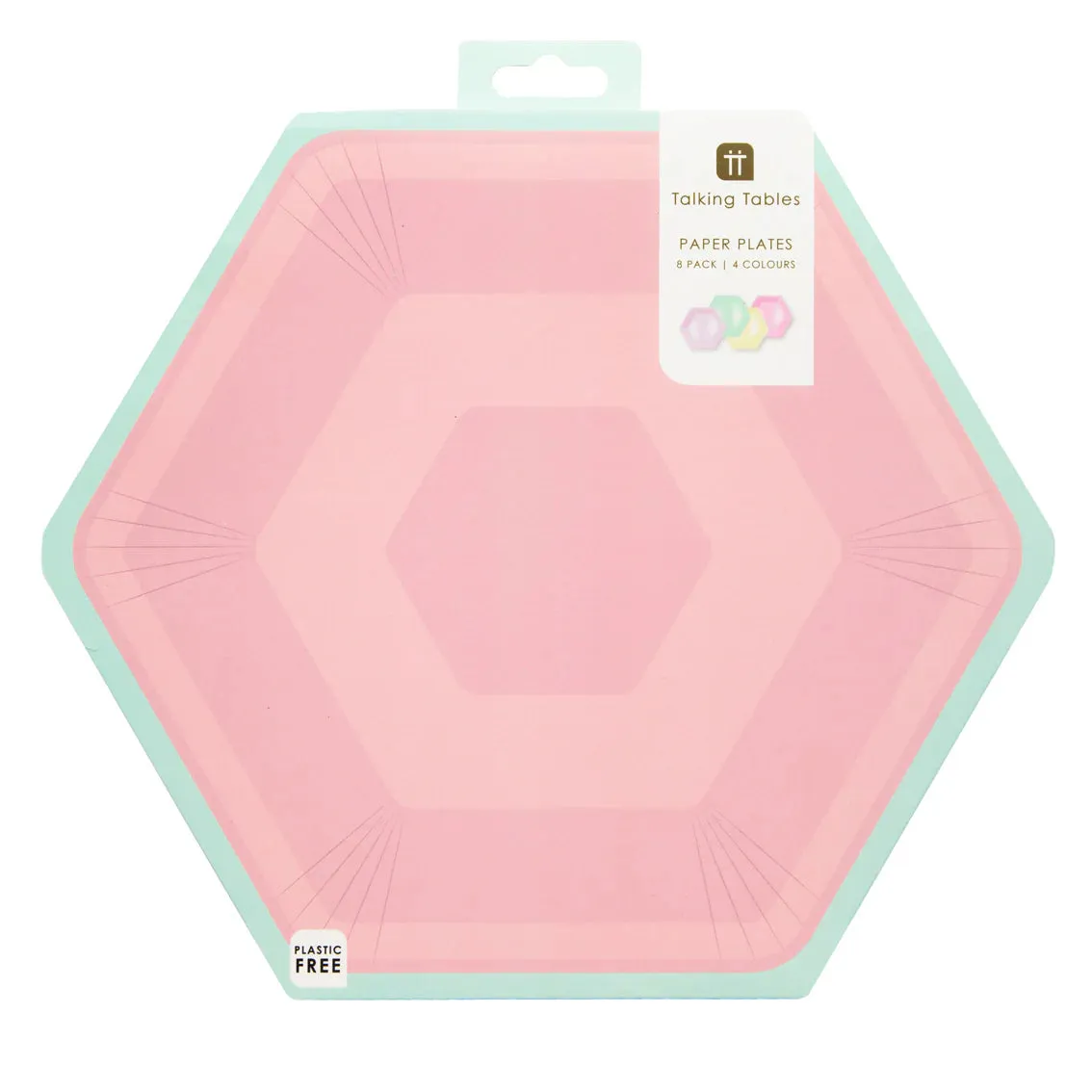 Pastel Large Hexagonal Paper Plates